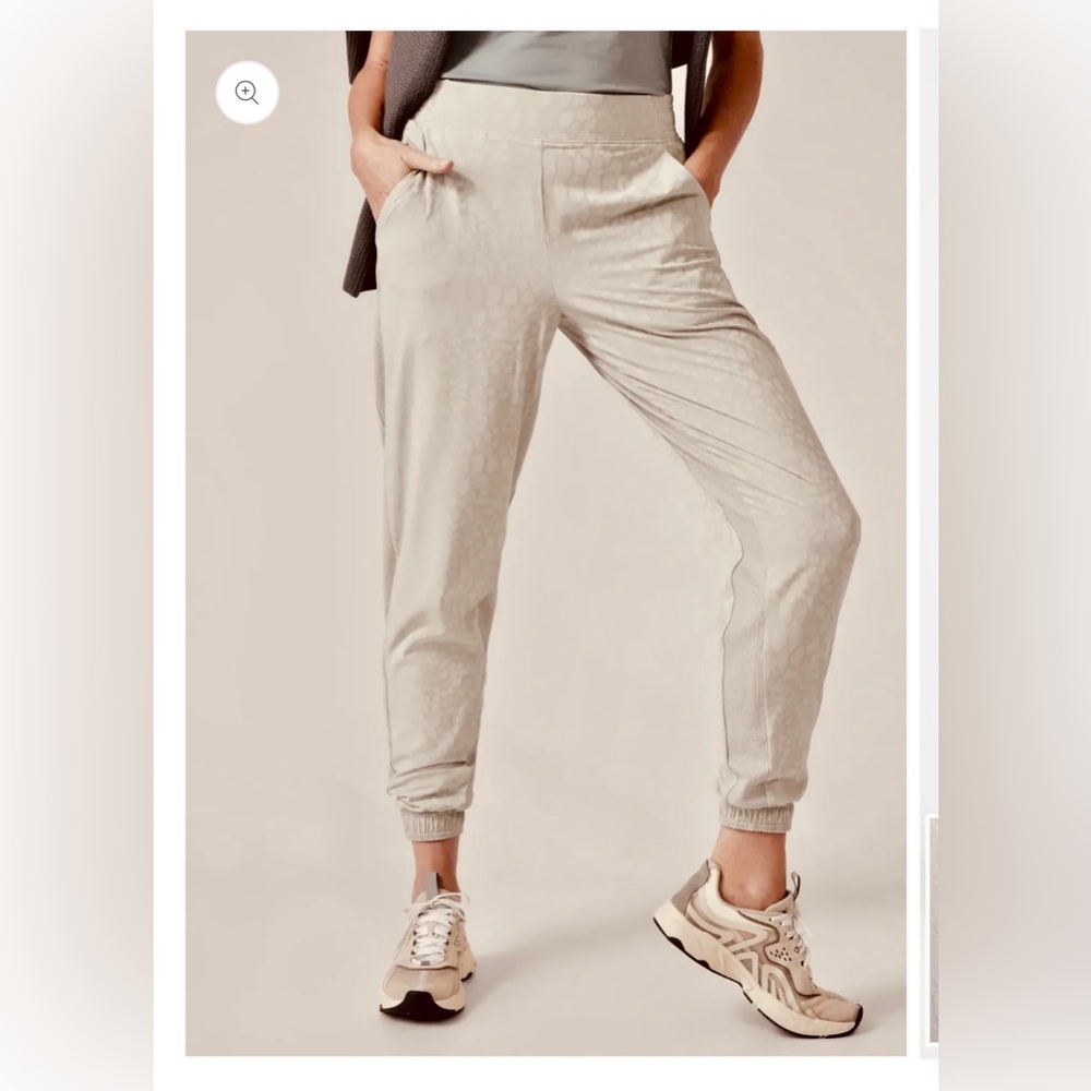 Athleta Brooklyn Textured Joggers Abalone Grey Size 2